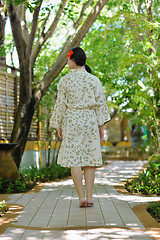 Image showing spa treatment at tropical resort