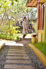 Image showing spa treatment at tropical resort