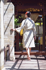 Image showing spa treatment at tropical resort