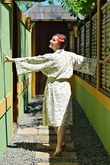 Image showing spa treatment at tropical resort