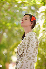 Image showing spa treatment at tropical resort