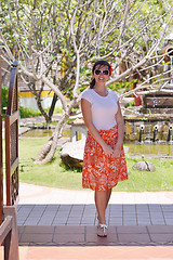 Image showing spa treatment at tropical resort