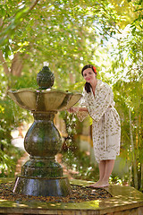 Image showing spa treatment at tropical resort