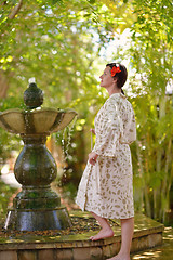 Image showing spa treatment at tropical resort