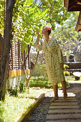 Image showing spa treatment at tropical resort