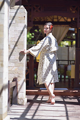 Image showing spa treatment at tropical resort