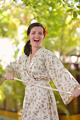 Image showing spa treatment at tropical resort