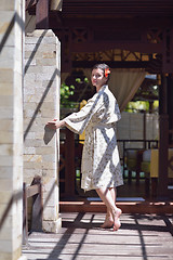 Image showing spa treatment at tropical resort