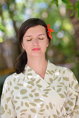 Image showing spa treatment at tropical resort