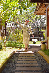 Image showing spa treatment at tropical resort