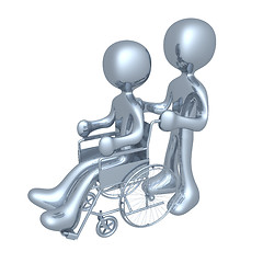 Image showing Person on a wheelchair