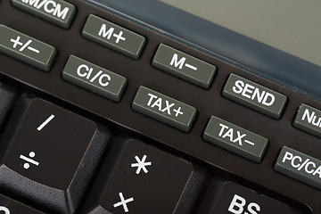 Image showing Keys of the calculator