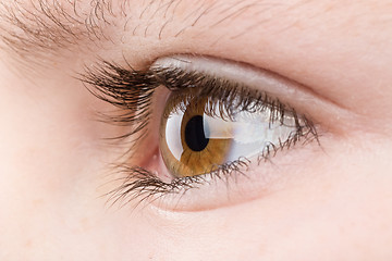 Image showing teenager eye macro