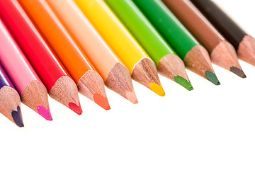 Image showing Colour pencils isolated on white