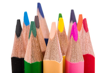 Image showing Colour pencils isolated on white