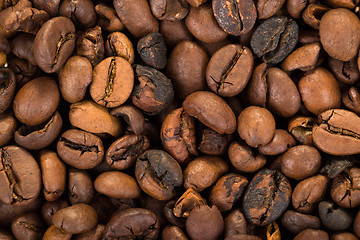 Image showing roasted coffee beans background 