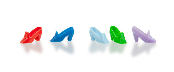 Image showing Small plastic toy shoes