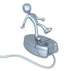 Image showing Person On Mouse