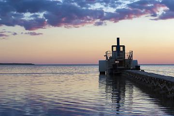 Image showing Ferryboat in the evening