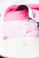 Image showing Raspberry ice cream