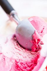 Image showing Raspberry ice cream