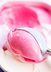 Image showing Raspberry ice cream