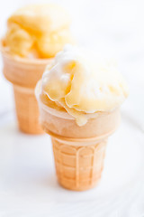 Image showing Mango ice cream cones