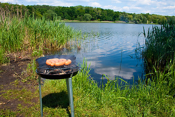 Image showing Grilling at summer weekend