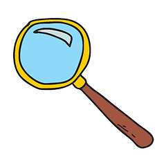 Image showing glass magnifying search magnifier magnify zoom look icon vector 