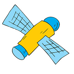 Image showing satellite space communication solar technology antenna vector ic