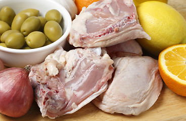 Image showing Citrus chicken ingredients closeup