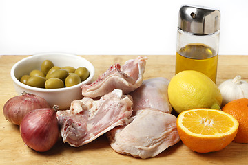 Image showing Citrus chicken with olives recipe ingredients