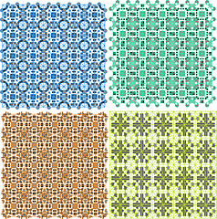 Image showing Vintage plaid abstract patterns set design