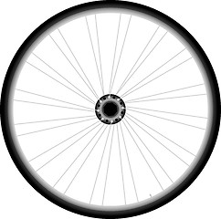 Image showing Bike wheel isolated on white background