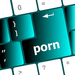 Image showing Porn button on computer pc keyboard