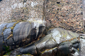 Image showing stone wall of a medieval castle