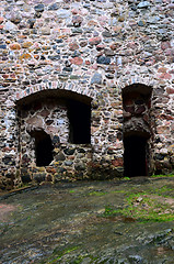 Image showing stone wall of a medieval castle