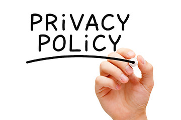 Image showing Privacy Policy Black Marker