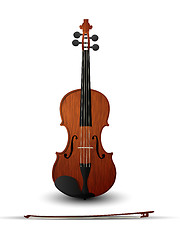 Image showing Violin and bow 