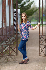 Image showing Full-length portrait of a beautiful girl