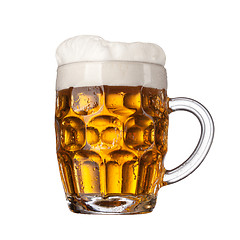 Image showing Beer in glass isolated on white background