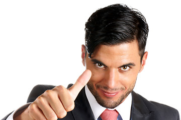 Image showing Businessman with thumbs up