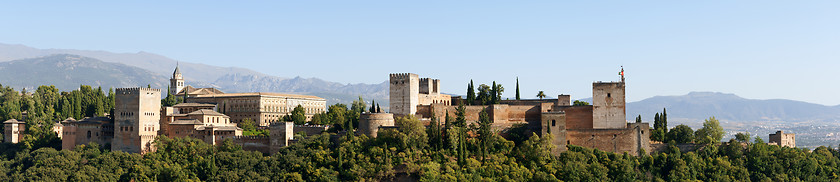 Image showing Panorama of Alhambra in Granada