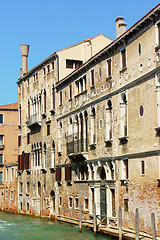 Image showing Old houses in Venice