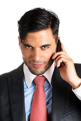 Image showing Businessman on mobile phone