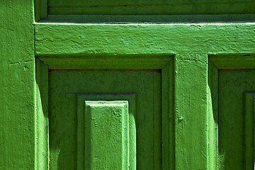 Image showing lanzarote abstract door wood green spain