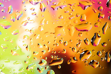 Image showing color abstract background with water drops