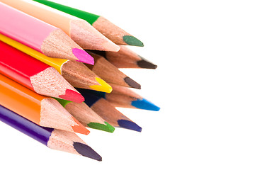 Image showing Colour pencils isolated on white