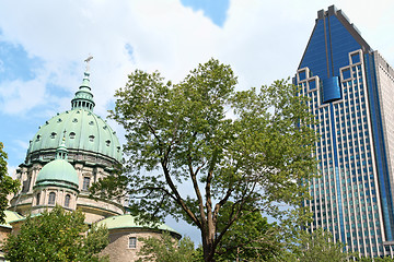 Image showing Mary Queen of the World Cathedral and Le 1000 de la Gauchetiere 