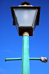 Image showing  street lamp and a bulb in the sky arrecife teguise lanzarote 